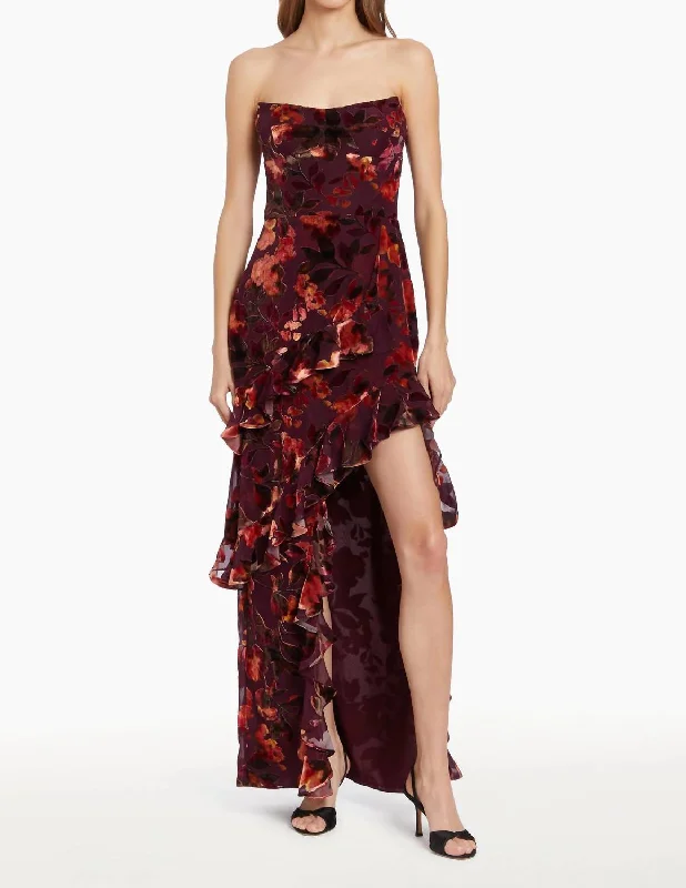 Magnolia Maxi Dress In Sorrel Burnout Flash Deals