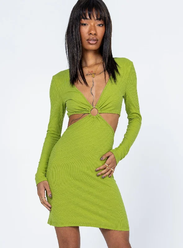 Ayrton Mini Dress Green Big Savings On Minimalist Office Styles