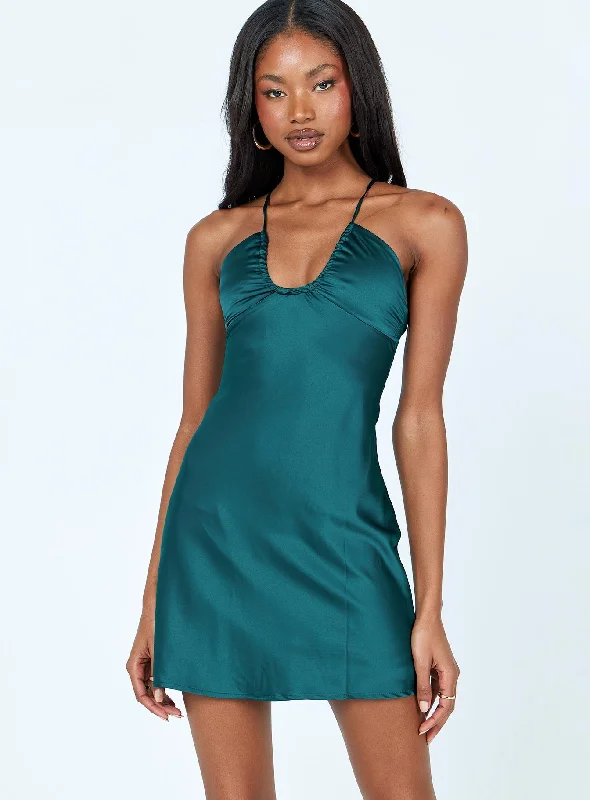 Enzo Mini Dress Green Hollywood Glam Award - Show Style