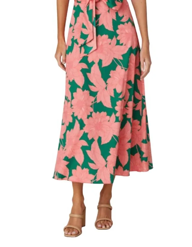 Beekman Midi Dress In Peony Pink/spring Green Wardrobe Refresh