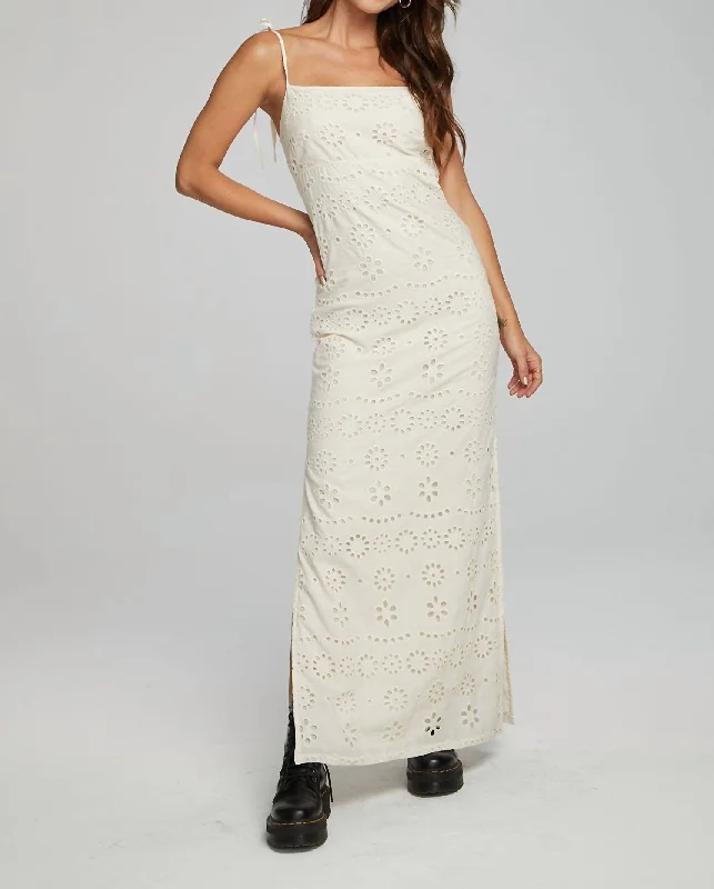 Palisades Maxi Dress In Gardenia Parisian Effortless Chic Style