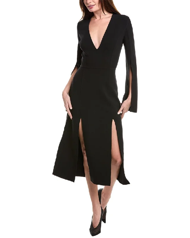 Michael Kors Collection Double Face Crepe Wool-Blend Midi Dress Mother'S Day Special