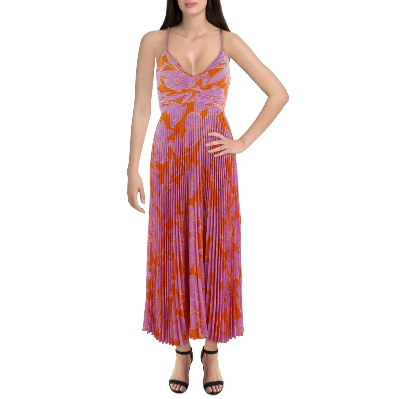 Womens Printed Long Maxi Dress Elegant Style