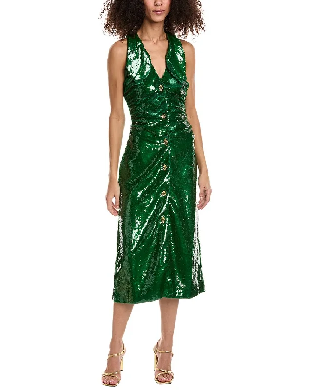 GANNI Sequin Midi Dress End - Of - Month Blowout