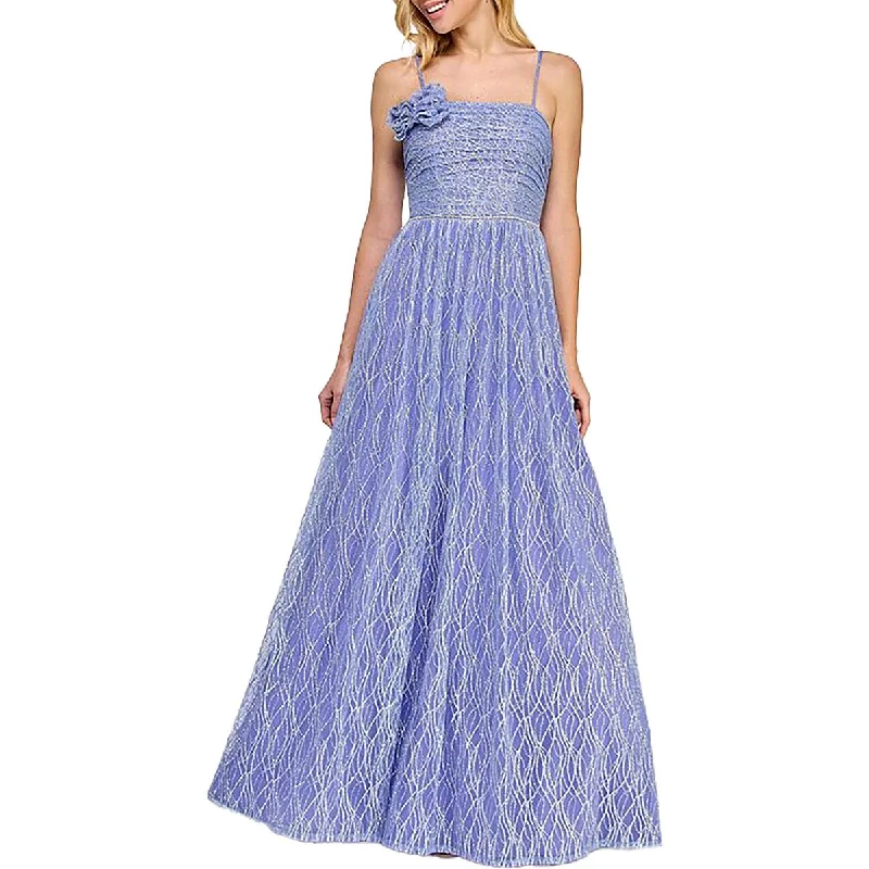 Juniors Womens Glitter Layered Maxi Dress Mid - Week Surprise