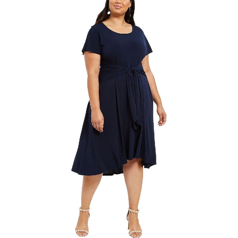 Womens Textured Hi-Low Midi Dress Lighten Up With Nordic Styles