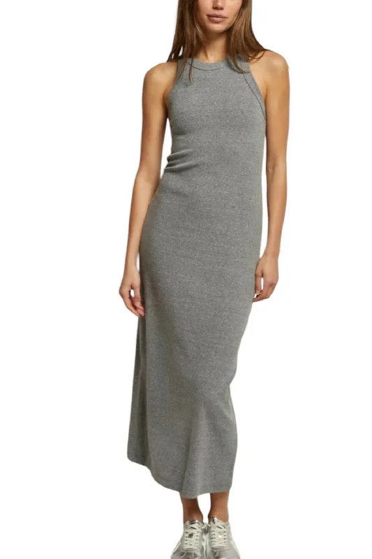 Cassidy Blondie Maxi Dress In Heather Grey Wardrobe Essentials