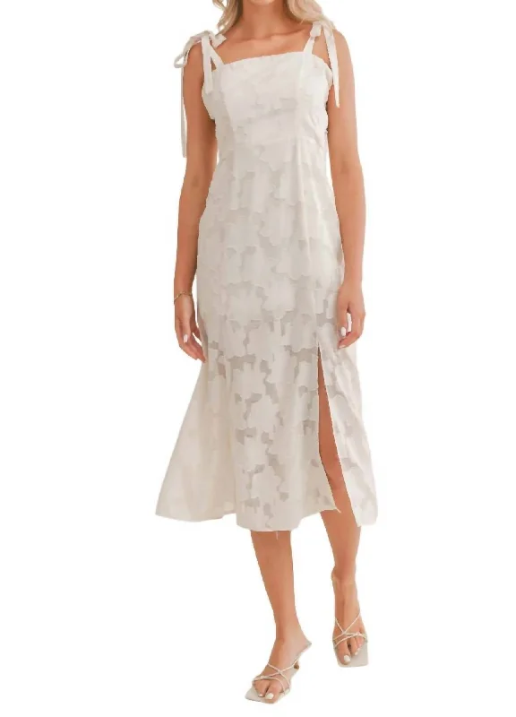 When In Rome Midi Dress In Cream Save On Classic Elegant Styles