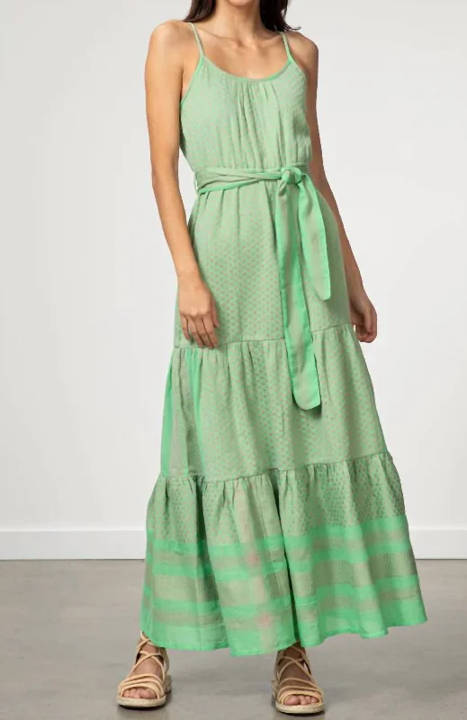 Rose Maxi Dress In Minty Contemporary Elegance