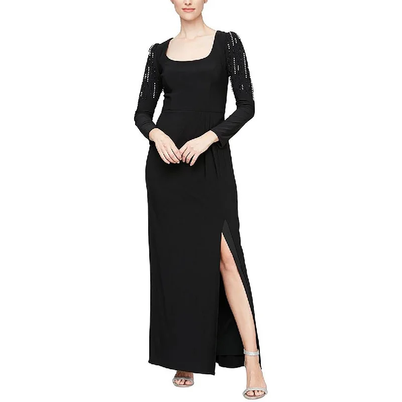 Womens Full Length Embellished Maxi Dress Graceful Movement