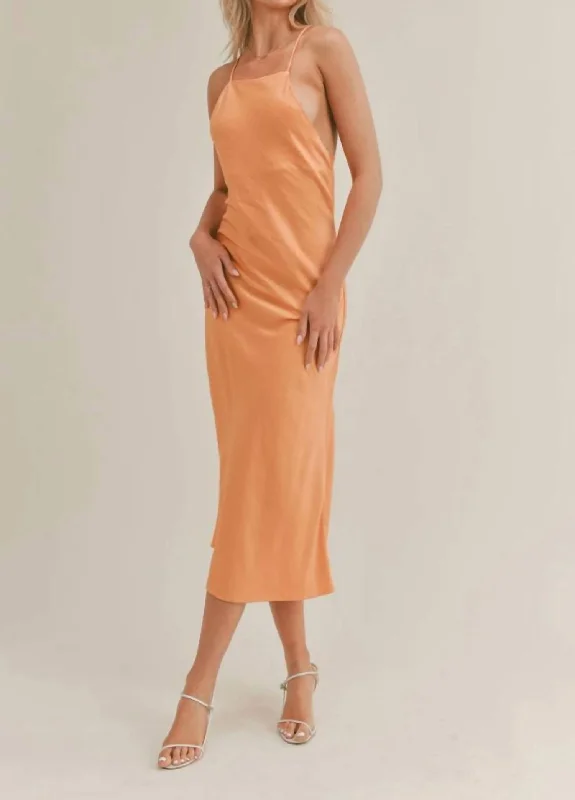 Jess Midi Dress In Apricot Mother'S Day Special