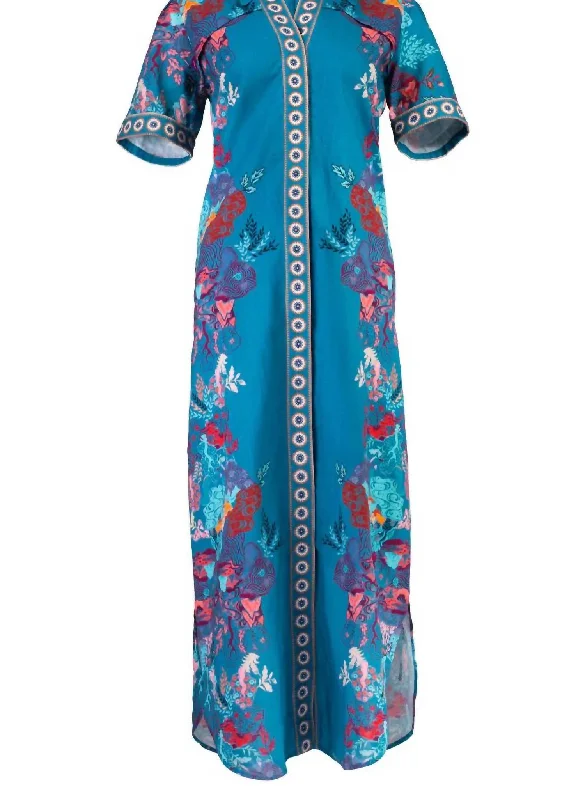 Sav Maxi Dress In Mediteranean Score Big On Glamorous Red - Carpet Styles