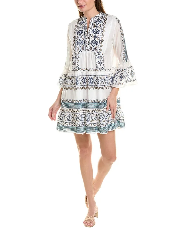 bella tu Bell-Sleeve Mini Dress Flash Sale