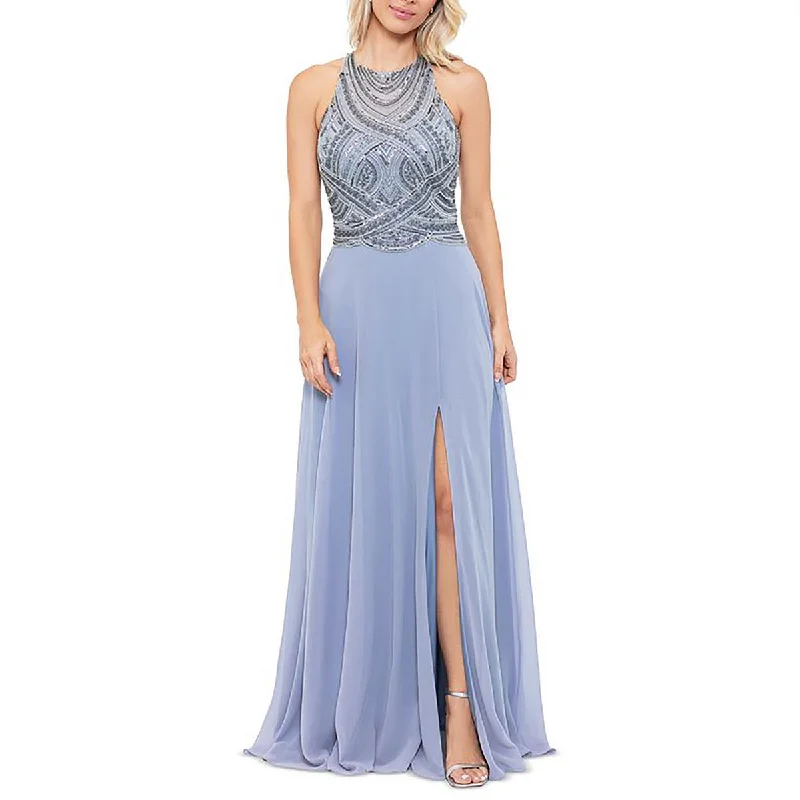 Womens Embellished Maxi Dress Feminine Soft - Hued Look