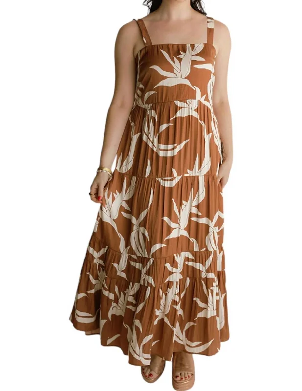 Watching Sunset Tiered Midi Dress In First Bloom Anniversary Sale