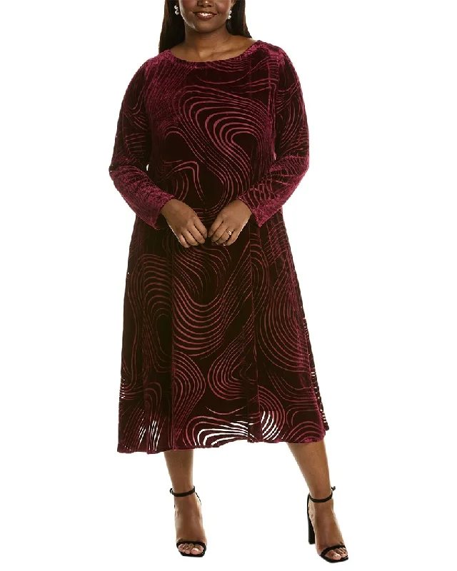 Marina Rinaldi Duca Silk-Blend Midi Dress Mother'S Day Special