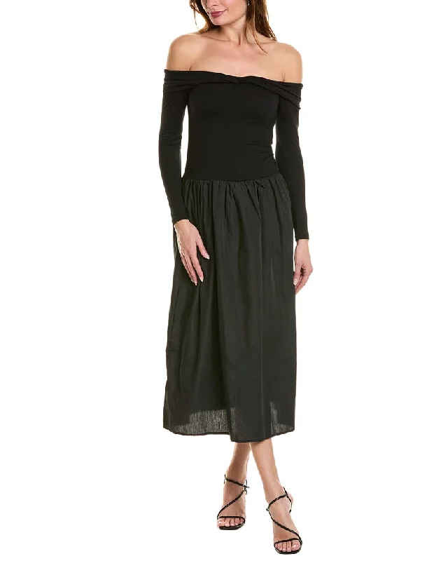 IPPONELLI Off-The-Shoulder Midi Dress End Of Season Sale