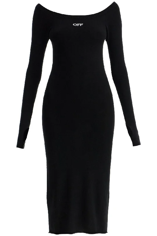 Off- Women's weight Knit Midi Dress Flash Deals