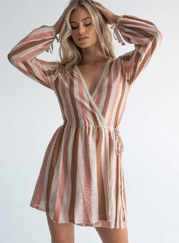 Chiara Mini Dress Beige Multi Summer Essentials