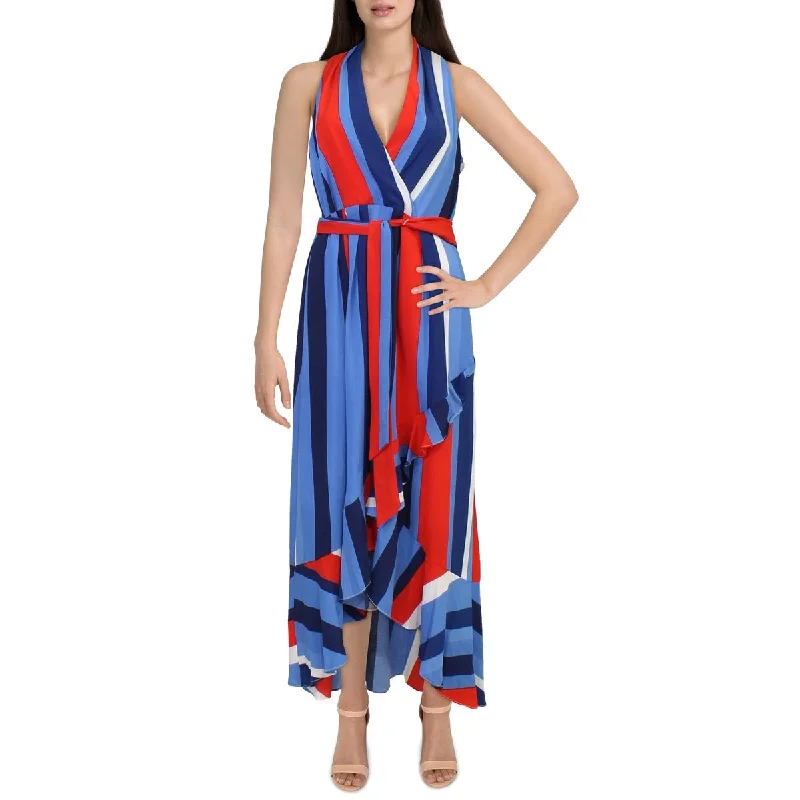 Womens Striped Sleeveless Maxi Dress Last Chance Sale