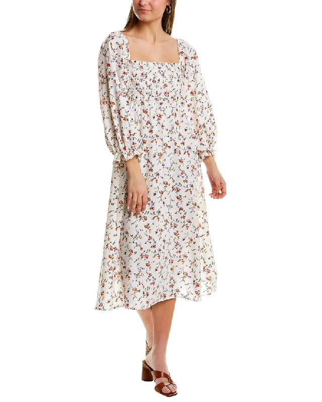 Moonsea Smocked Midi Dress Grab Romantic Date - Night Styles Now