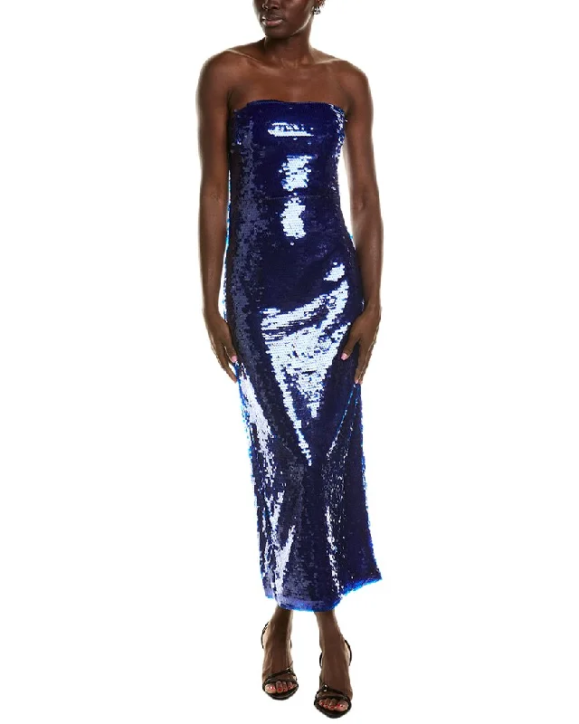 ML Monique Lhuillier Mira Sequin Midi Dress Fashion Sale