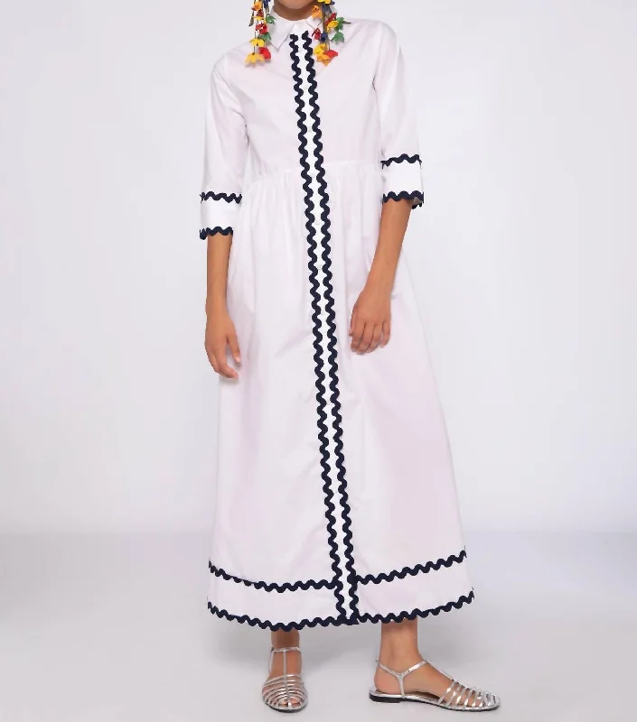 Natalia Maxi Dress In White Poplin Update With Cottagecore Styles