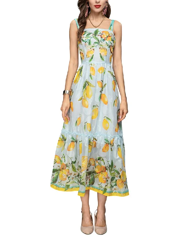 BURRYCO Midi Dress Elegant Contour