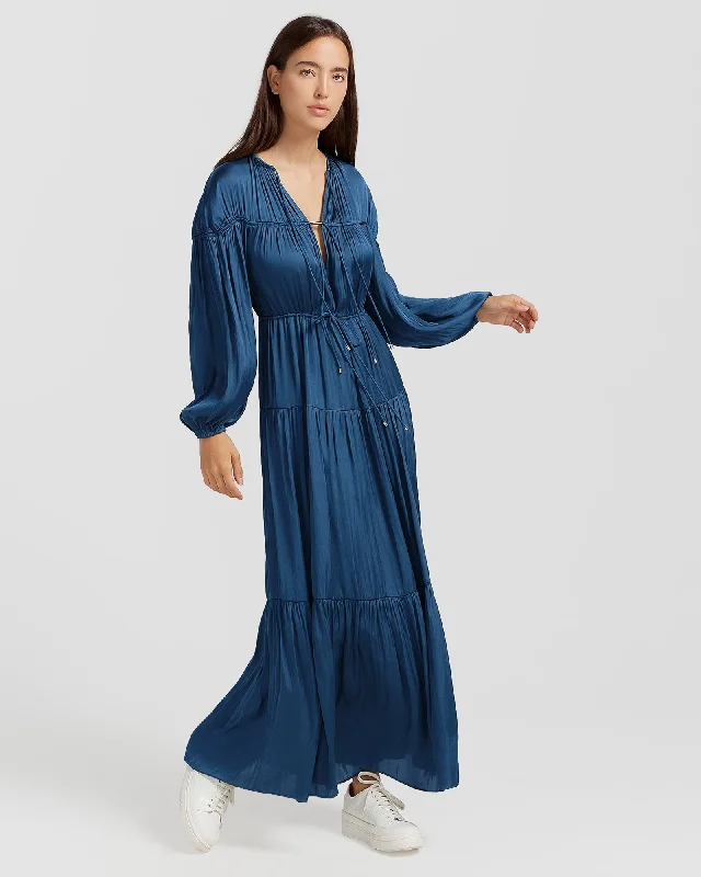 Window Seat Tiered Maxi Dress Clearance Event