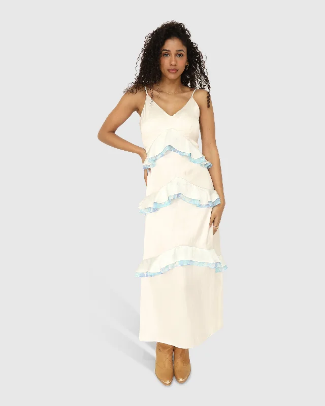 Lovely Day Ruffle Maxi Dress Seasonal Sale