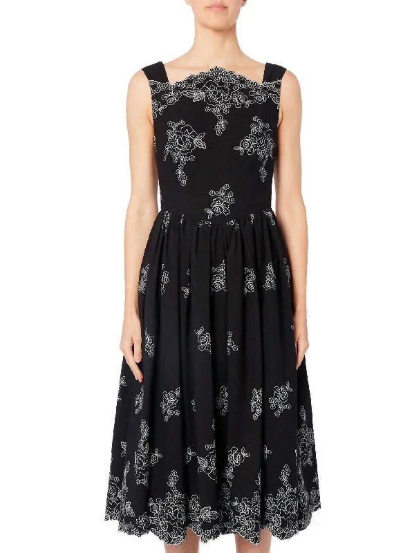 Lynn Sleeveless Midi Dress In Black End Of Season Sale