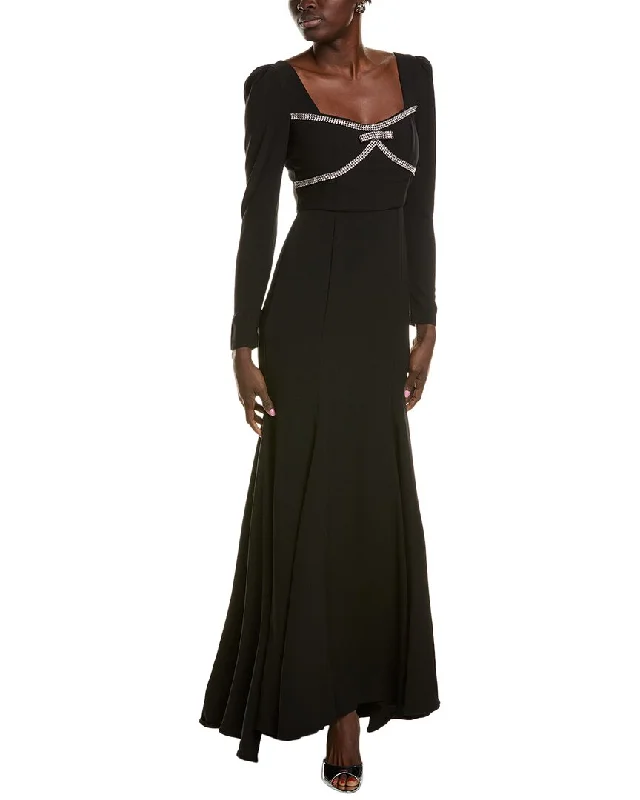 Taylor Crystal Bodice Maxi Dress Sophisticated Cut