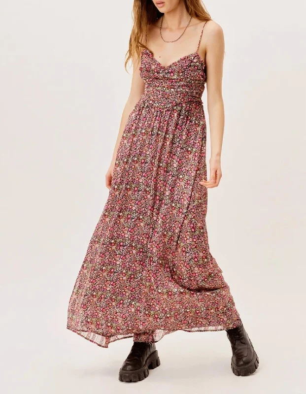 Joelle Maxi Dress In Multi Pastel Styles