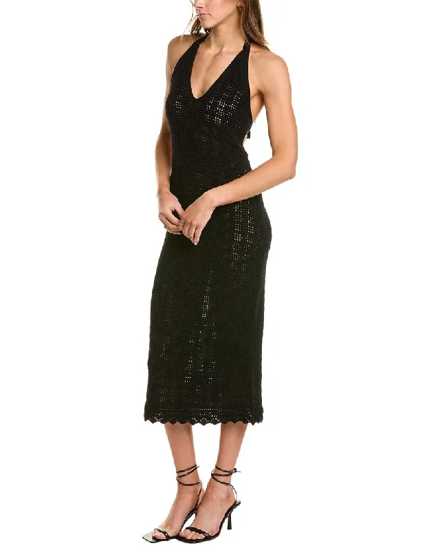 525 America Halter Crochet Maxi Dress Limited - Stock