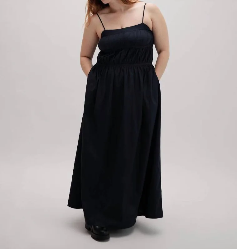 Dakota Tiered Maxi Dress In Black Final Clearance