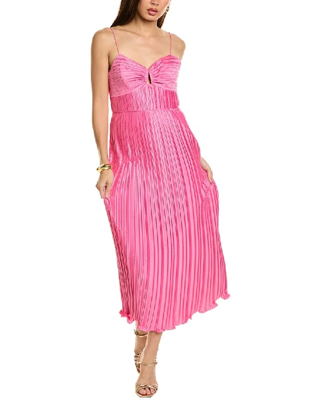 AMUR Dannie Pleated Midi Dress Budget-Friendly Fashion