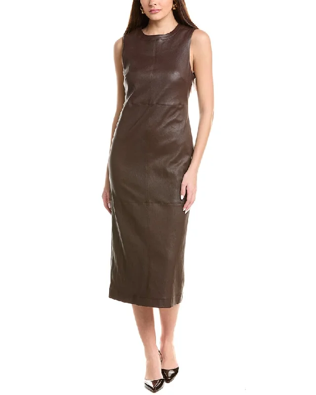 Brunello Cucinelli Leather Maxi Dress Now On Sale For Chic Urban Styles