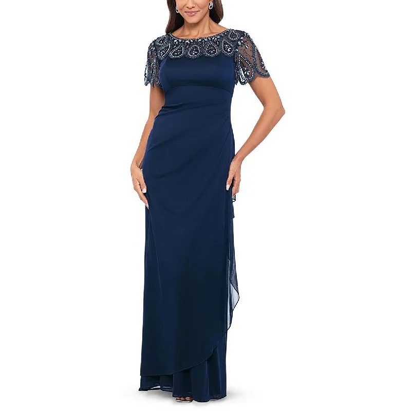 Womens Sheer Beaded Maxi Dress End Of Season Sale