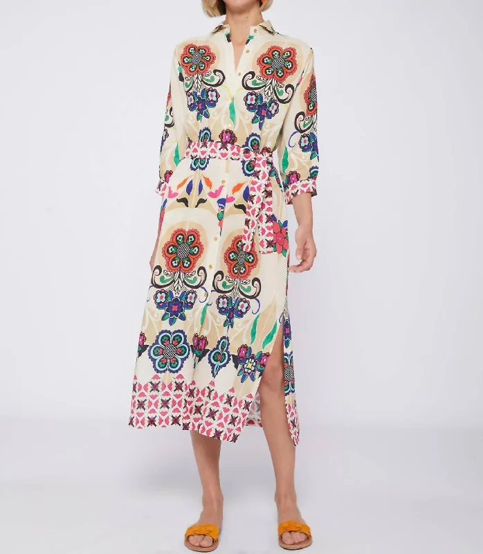 Dafne Floral Noveau Dress In Multi Floral Fashion Sale