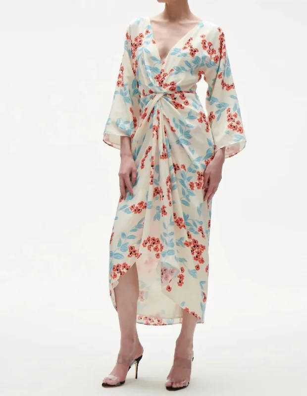 Kyle Dress In Wispy Floral Cream Beat The Heat In Tropical Styles