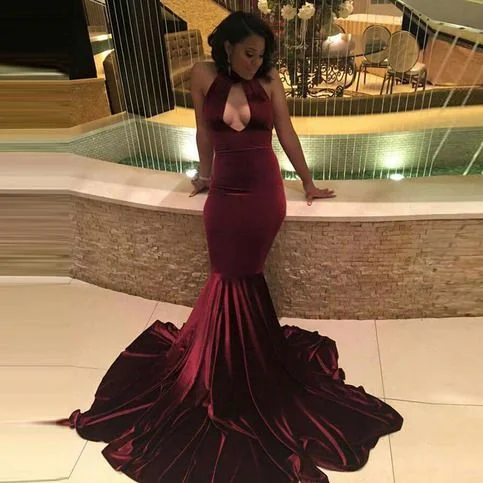 Sexy Burgundy Prom Dress ,Sleeveless Mermaid Evening Gowns   cg10867 Big Savings On Minimalist Office Styles