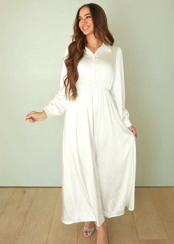 Alice Satin White Dress Elevated Style