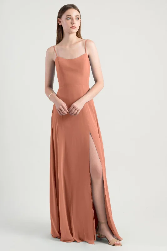 Jenny Yoo Long Bridesmaid Dress Kiara Disco - Inspired Retro Dance Look