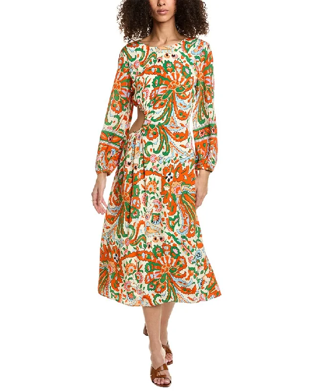 ba&sh 3/4-Sleeve Midi Dress End Of Season Sale