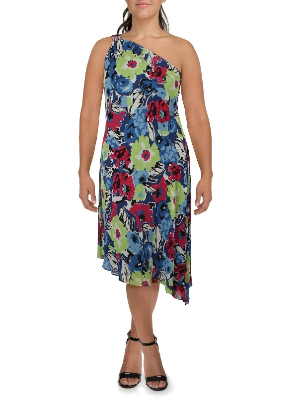 Georgette Womens Floral Print Chiffon Midi Dress Clearance Event