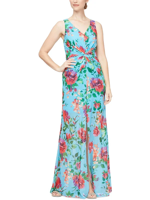 Womens Floral Print Polyester Maxi Dress Style Upgrade