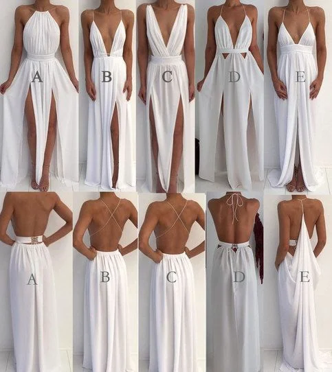 Sexy 5 Styles White Prom Dresses Party Gowns for women   cg12128 Exclusive Discount