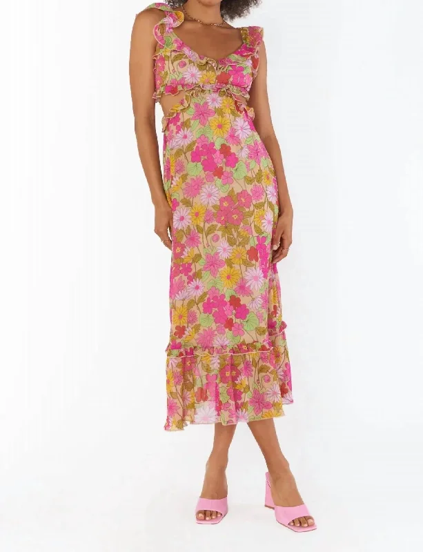 Lane Midi Dress In Carnaby Floral Clearance Event