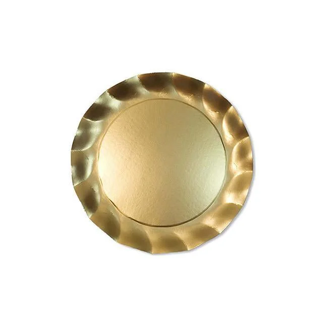 Wavy Salad Plate Satin Gold Huge Savings On Parisian Styles