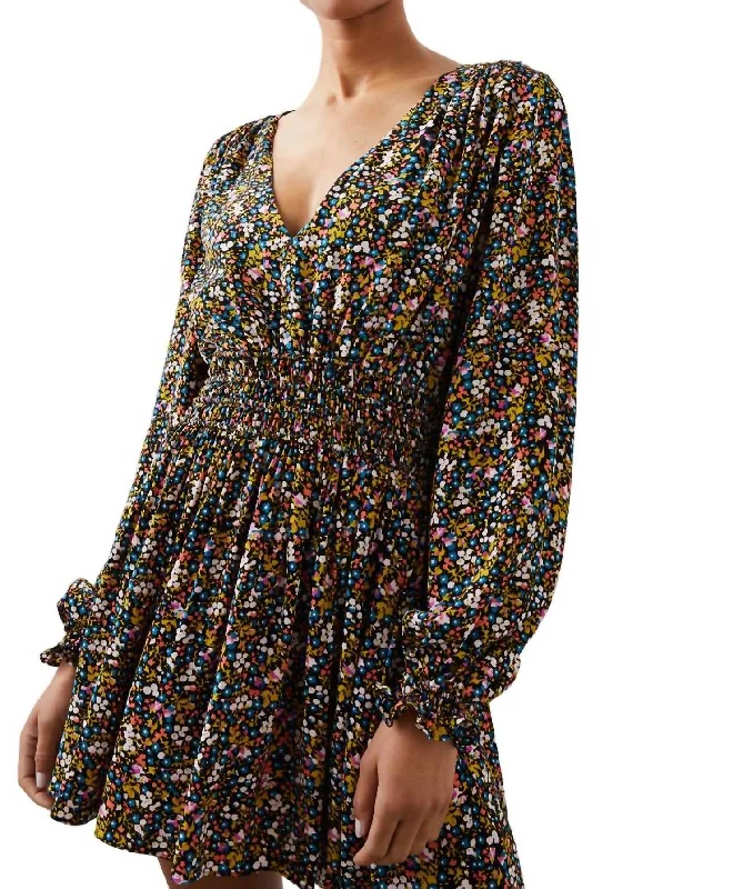 Delaney Dress In Dark Ditsy Floral Special Offer